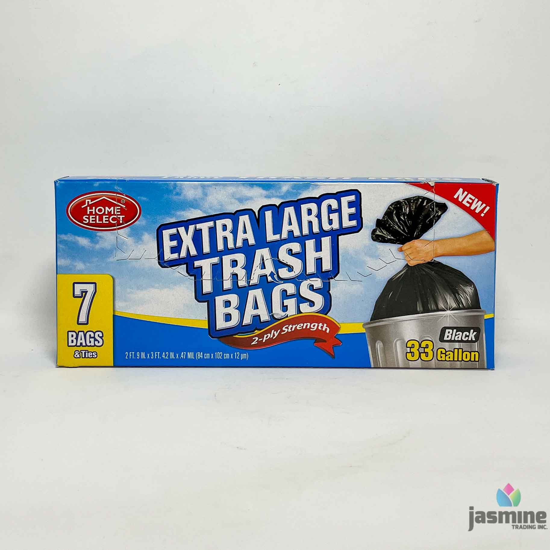 Jasmine Trading, Inc. » HOME SELECT EXTRA LARGE TRASH BAGS 33 GAL 7CT